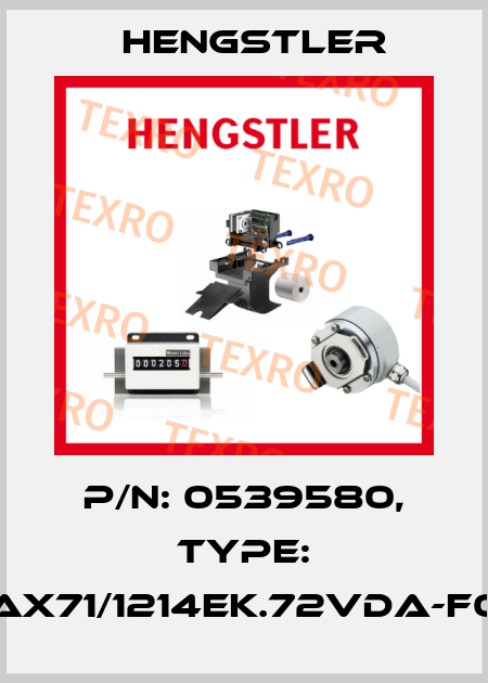 p/n: 0539580, Type: AX71/1214EK.72VDA-F0 Hengstler