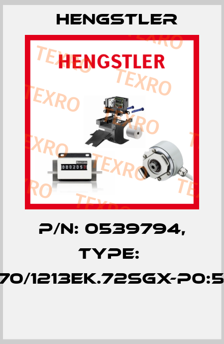 P/N: 0539794, Type:  AX70/1213EK.72SGX-P0:5821  Hengstler