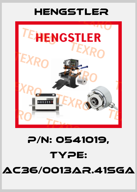 p/n: 0541019, Type: AC36/0013AR.41SGA Hengstler