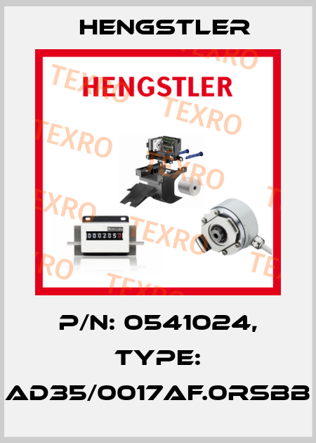 p/n: 0541024, Type: AD35/0017AF.0RSBB Hengstler