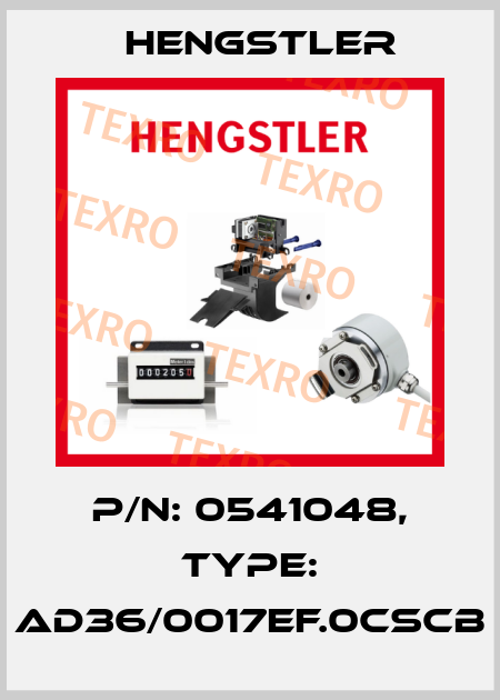 p/n: 0541048, Type: AD36/0017EF.0CSCB Hengstler