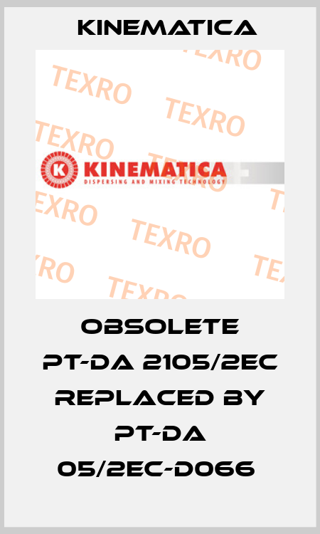 Obsolete PT-DA 2105/2EC replaced by PT-DA 05/2EC-D066  Kinematica
