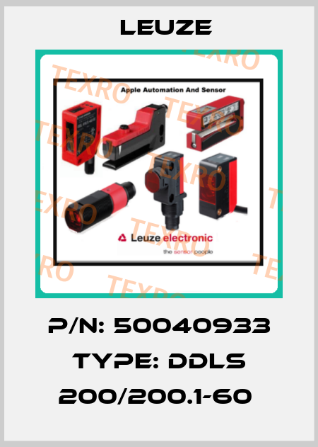 P/N: 50040933 Type: DDLS 200/200.1-60  Leuze