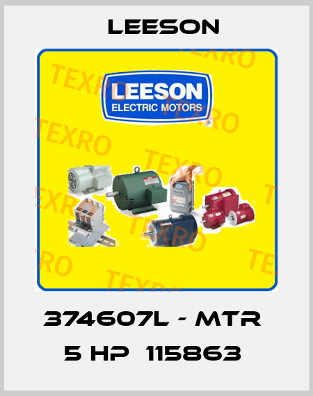 374607L - MTR  5 HP  115863  Leeson
