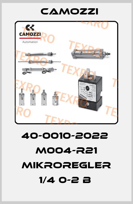 40-0010-2022  M004-R21 MIKROREGLER 1/4 0-2 B  Camozzi