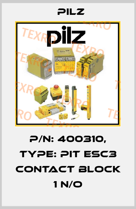 p/n: 400310, Type: PIT esc3 contact block 1 n/o Pilz