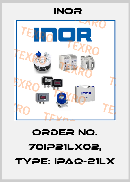 Order No. 70IP21LX02, Type: IPAQ-21LX Inor