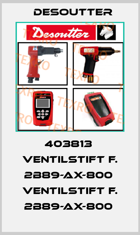 403813  VENTILSTIFT F. 2B89-AX-800  VENTILSTIFT F. 2B89-AX-800  Desoutter