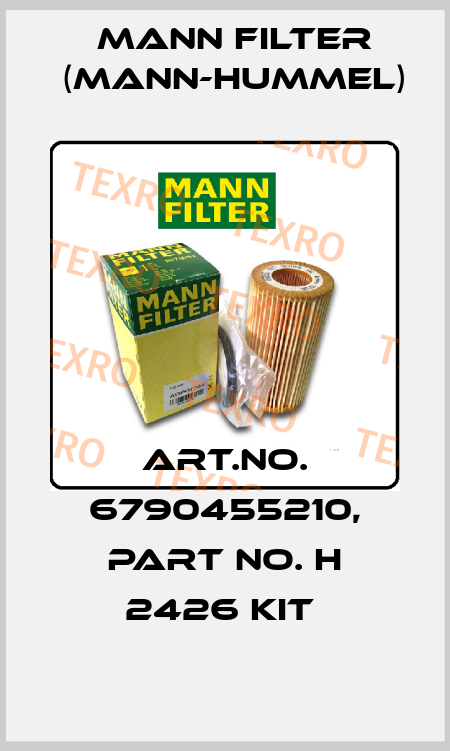 Art.No. 6790455210, Part No. H 2426 KIT  Mann Filter (Mann-Hummel)
