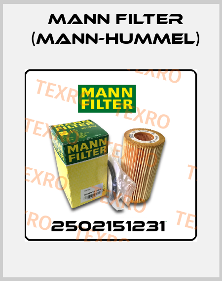 2502151231  Mann Filter (Mann-Hummel)