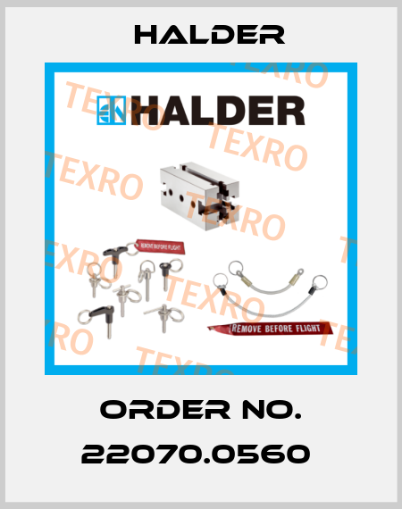 Order No. 22070.0560  Halder
