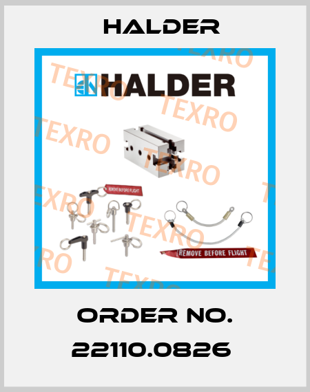 Order No. 22110.0826  Halder