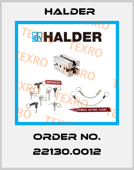 Order No. 22130.0012 Halder