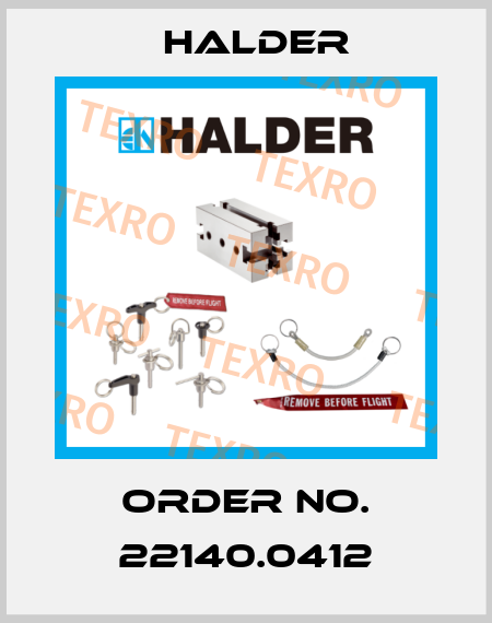 Order No. 22140.0412 Halder