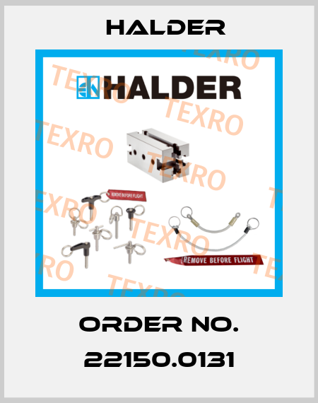 Order No. 22150.0131 Halder