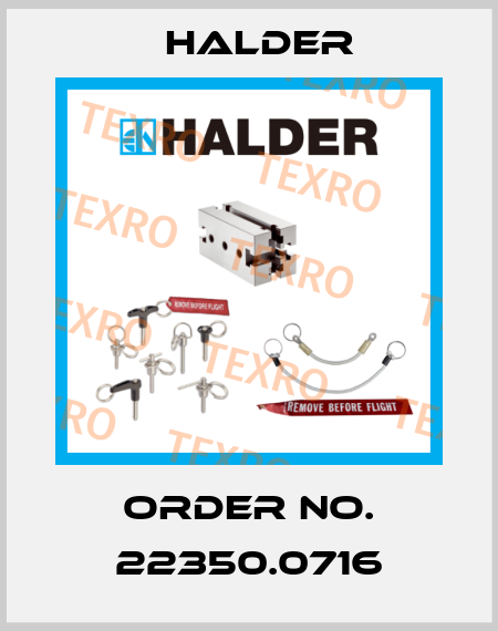 Order No. 22350.0716 Halder