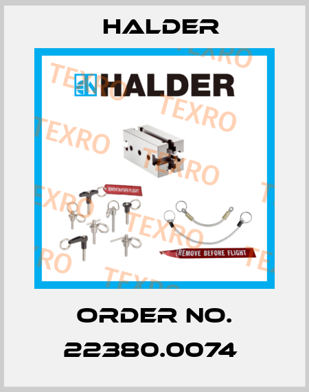 Order No. 22380.0074  Halder