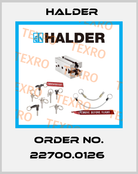 Order No. 22700.0126  Halder