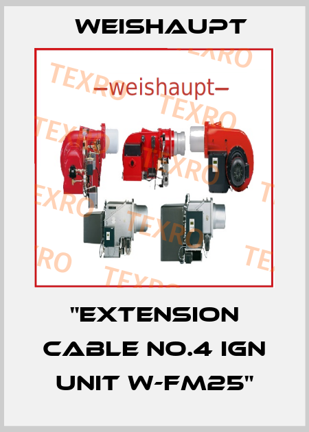 "Extension cable No.4 ign unit W-FM25" Weishaupt