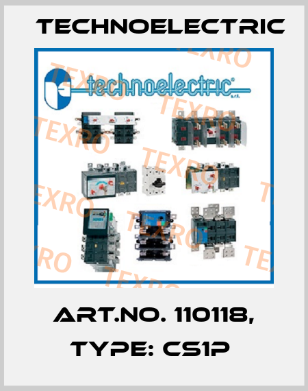 Art.No. 110118, Type: CS1P  Technoelectric