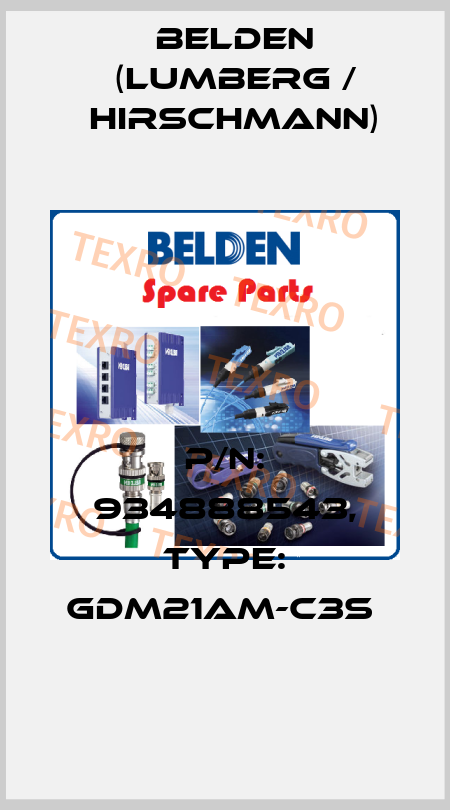 P/N: 934888543, Type: GDM21AM-C3S  Belden (Lumberg / Hirschmann)