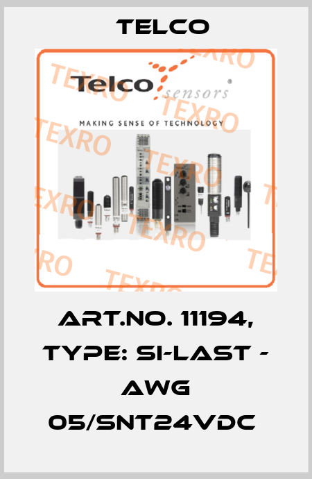 Art.No. 11194, Type: SI-Last - AWG 05/SNT24VDC  Telco