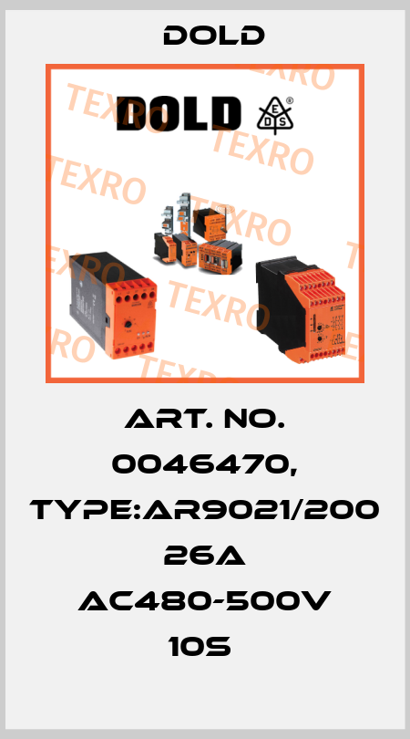 Art. No. 0046470, Type:AR9021/200 26A AC480-500V 10S  Dold