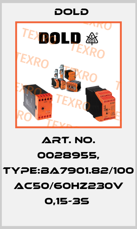 Art. No. 0028955, Type:BA7901.82/100 AC50/60HZ230V 0,15-3S  Dold