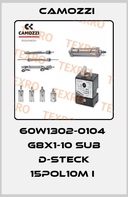60W1302-0104  G8X1-10 SUB D-STECK 15POL10M I  Camozzi