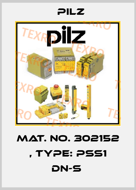 Mat. No. 302152 , Type: PSS1 DN-S  Pilz