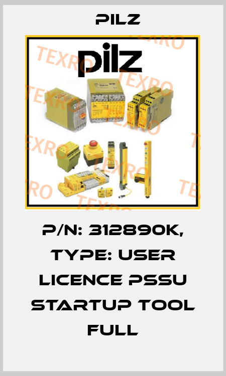 p/n: 312890K, Type: User Licence PSSu Startup Tool Full Pilz