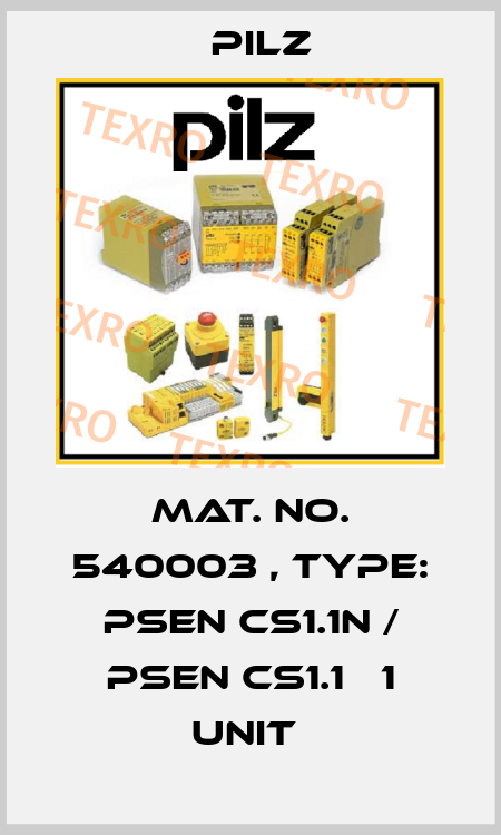 Mat. No. 540003 , Type: PSEN cs1.1n / PSEN cs1.1   1 Unit  Pilz