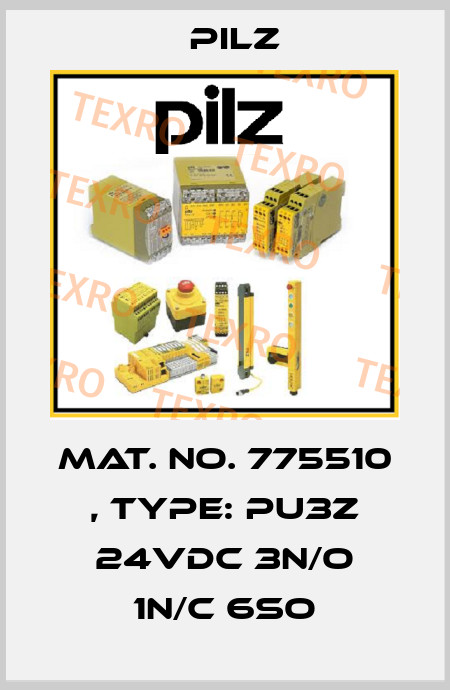 Mat. No. 775510 , Type: PU3Z 24VDC 3n/o 1n/c 6so Pilz