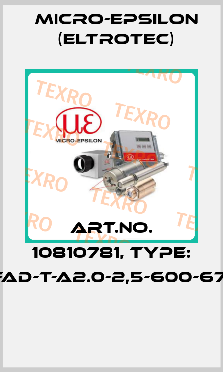 Art.No. 10810781, Type: FAD-T-A2.0-2,5-600-67°  Micro-Epsilon (Eltrotec)