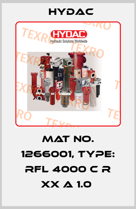 Mat No. 1266001, Type: RFL 4000 C R XX A 1.0  Hydac