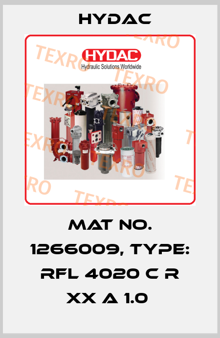 Mat No. 1266009, Type: RFL 4020 C R XX A 1.0  Hydac