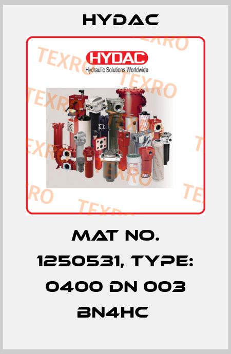 Mat No. 1250531, Type: 0400 DN 003 BN4HC  Hydac