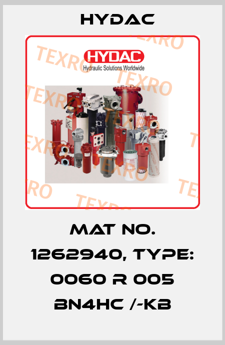 Mat No. 1262940, Type: 0060 R 005 BN4HC /-KB Hydac
