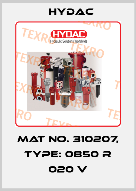 Mat No. 310207, Type: 0850 R 020 V Hydac