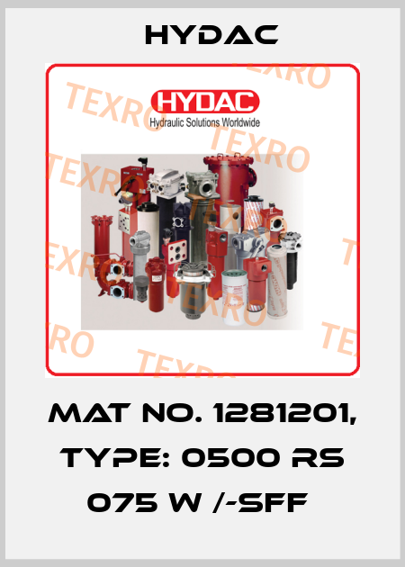 Mat No. 1281201, Type: 0500 RS 075 W /-SFF  Hydac