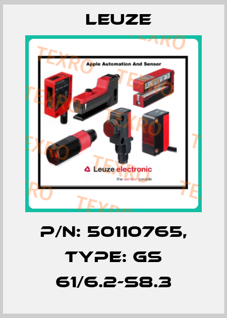 p/n: 50110765, Type: GS 61/6.2-S8.3 Leuze