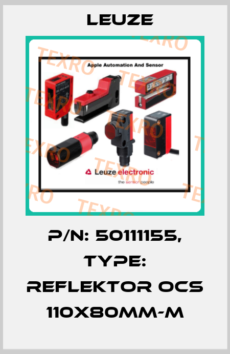 p/n: 50111155, Type: Reflektor OCS 110x80mm-M Leuze