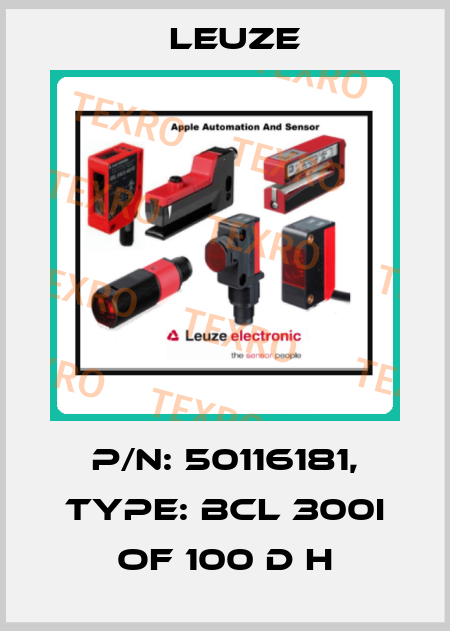p/n: 50116181, Type: BCL 300i OF 100 D H Leuze