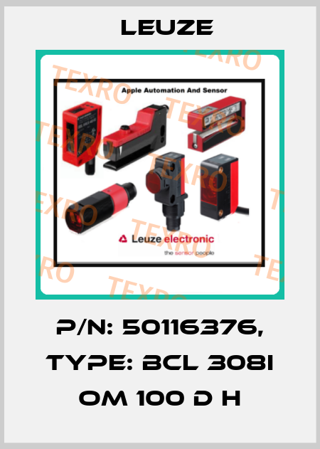 p/n: 50116376, Type: BCL 308i OM 100 D H Leuze