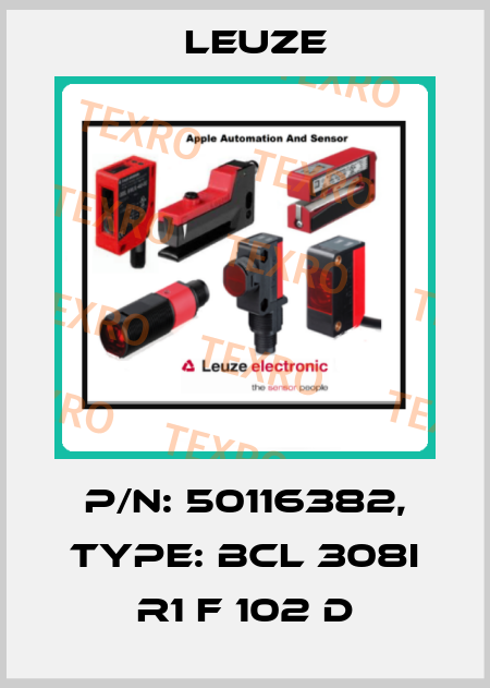 p/n: 50116382, Type: BCL 308i R1 F 102 D Leuze