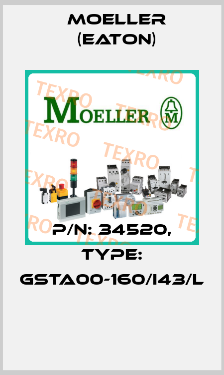P/N: 34520, Type: GSTA00-160/I43/L  Moeller (Eaton)