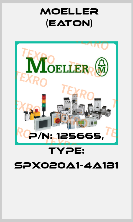 P/N: 125665, Type: SPX020A1-4A1B1  Moeller (Eaton)