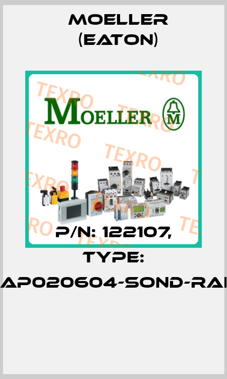 P/N: 122107, Type: XAP020604-SOND-RAL*  Moeller (Eaton)