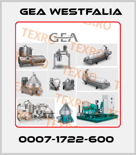 0007-1722-600  Gea Westfalia