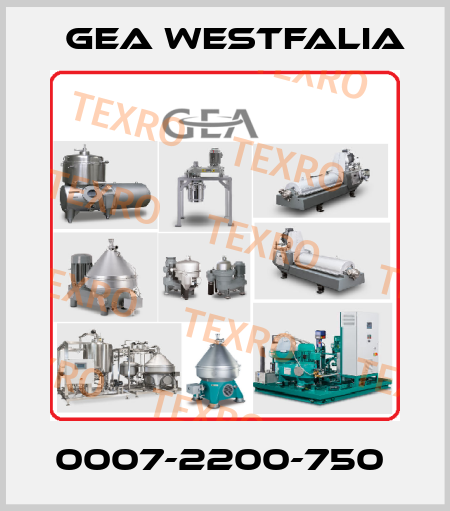 0007-2200-750  Gea Westfalia